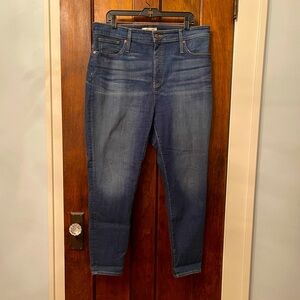 Madewell curvy high-rise skinny jeans in moreaux wash size 34